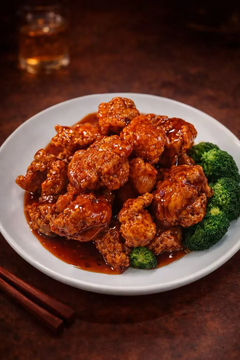 Orange Chicken at Lee's Kitchen，a Chinese Restaurant in Tualatin